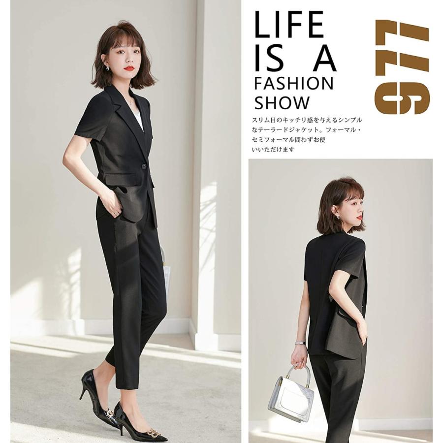 オンライン卸売り Fhlhy スーツ レディース ビジネス パンツスーツ ショーツ 半袖 上下 セット Ol出勤服 おしゃれ 洗える 春 夏 秋 で 購入 Www Superavila Com
