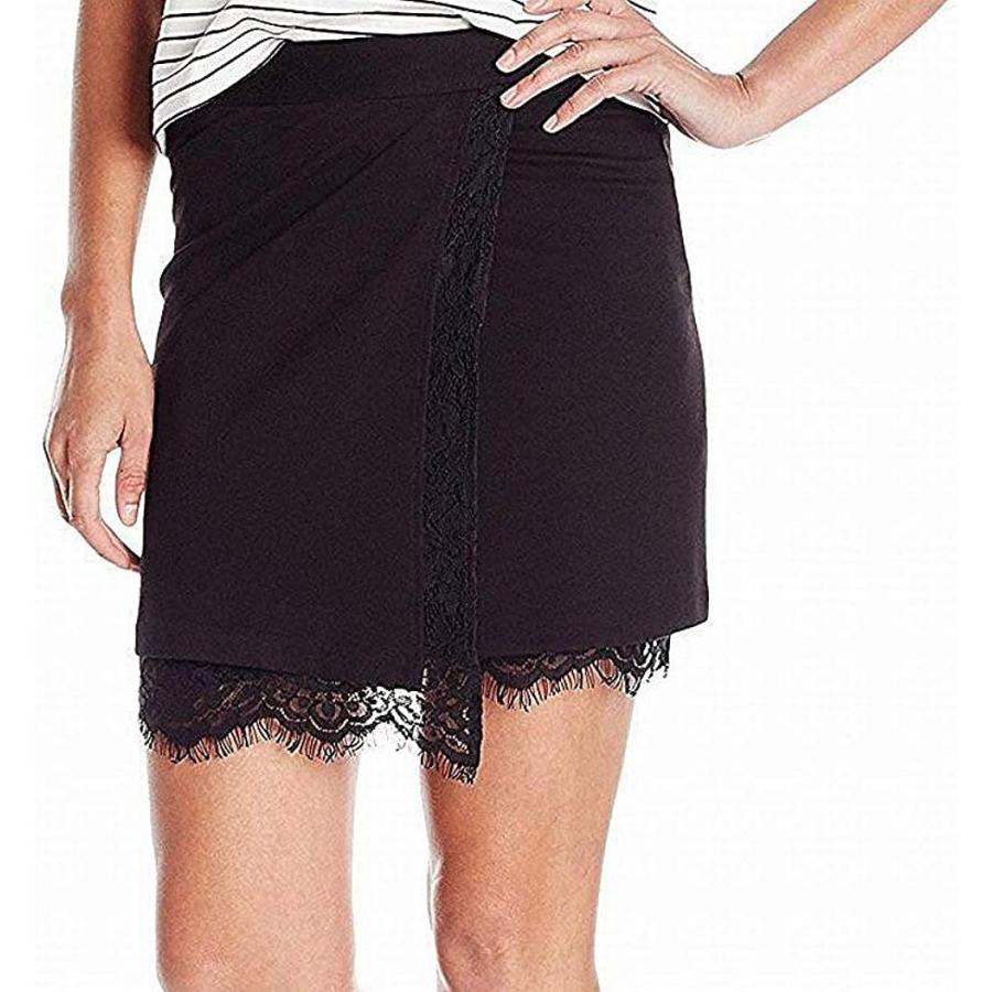 オンライン限定商品 French Connectionレディースlulaストレッチレースミニ カラー ブラック スカート