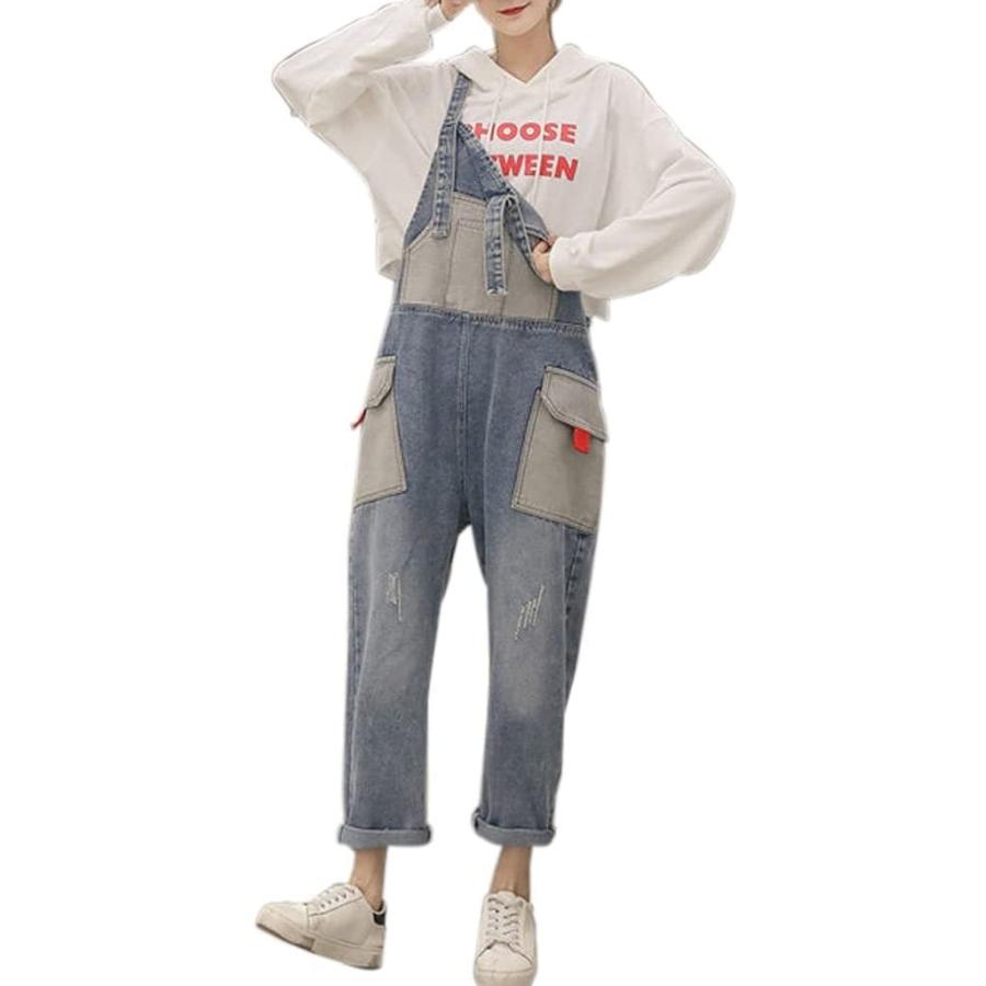 配送設置 Sbwfh ファッション女性ジーンズポケットスプライスジャンプスーツカウボーイサスペンダーズボンルーズブレースハーレムパンツ春秋デニムオーバーオール 売れ済超高品質 Www Superavila Com
