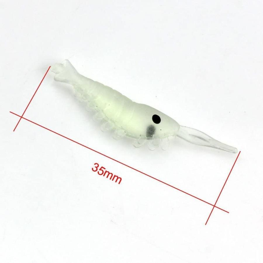 Sale Off 小 エビ ソフトワーム 夜光 シュリンプ ワーム ソフトルアー 海老 3 5cm 100個入り 夜釣り マダイ クロダイ メバル スズキ ガシ Materialworldblog Com