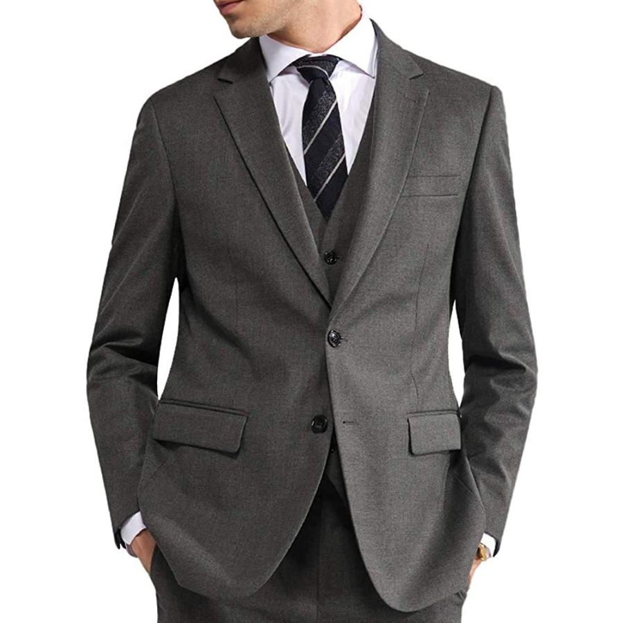 Vyoou メンズ フォーマル スーツ ブレザー フォーマル ビジネスジャケット 上着 喪服 大きいサイズ メンズ 紳士 礼服 喪服 通勤 定番 スリム クラシック 新世代マルシェ 2つボタン 限定モデルの