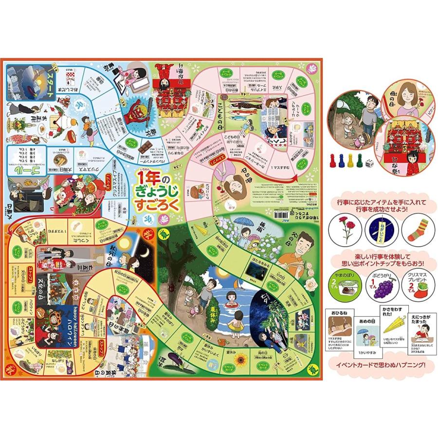 アーテック 幼児 子供 向け すごろく ゲーム 夜店でお買い物 1年の行事 2個セット 超話題新作
