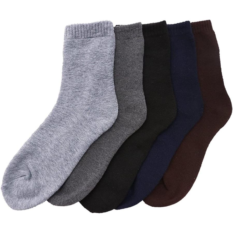 厚手靴下 メンズ 綿100 メンズソックス 冬用 暖かい 8周年記念イベントが 防寒 極暖 むれない靴下 抗菌 アウトドア 消臭 ウールソックス 無地 5色 部屋用 裏起毛