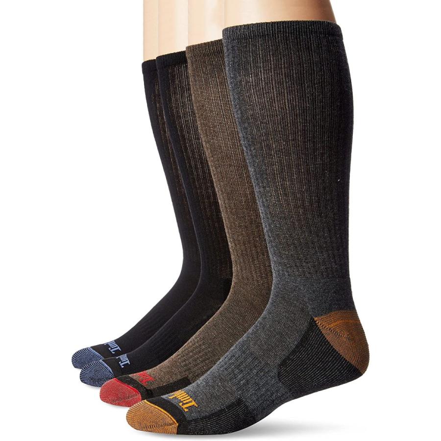 Timberland メンズ アウトドア レジャークルー アソートカラー 4パック US サイズ: Sock Size:10-13/Shoe Size クルーソックス