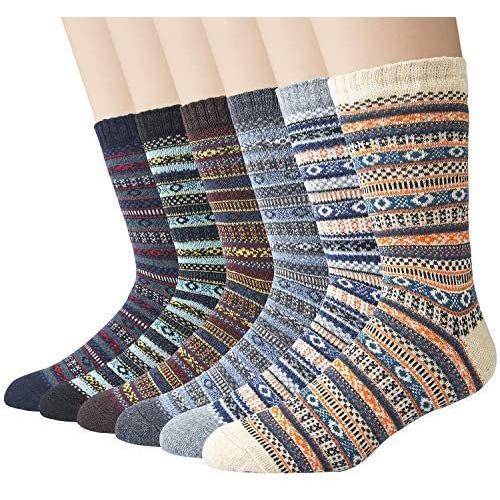 円 Sale 97 Off メンズソックス 6足組 暖かいウールカジュアルクルーソックス 冬用 Us サイズ One Size