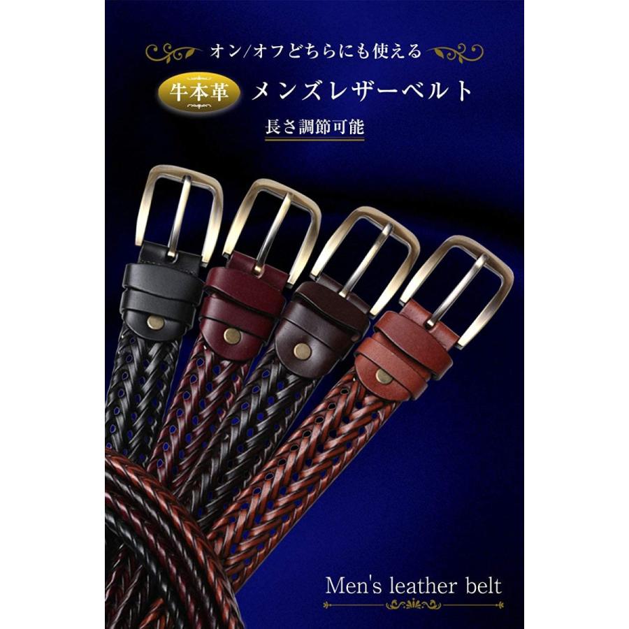 ファッションの メンズウエア ベルト メンズ カジュアル ゴルフ ベルト 本革 大きいサイズ 日本メーカー 長さ調整可能 メッシュ 丈夫 頑丈 Harewith ブラック Www Threeriversofs Com