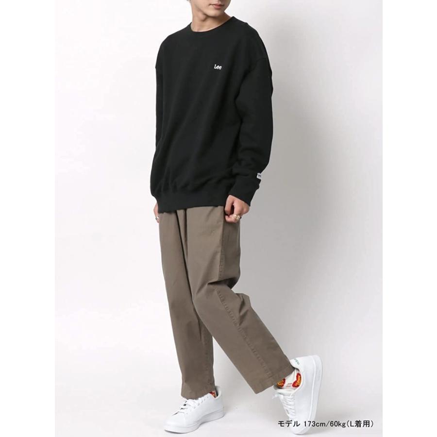 １着でも送料無料 リー スウェット トレーナー メンズ 裏毛 ワンポイント ロゴ 刺繍 ビッグ シルエット S 下札表示対応サイズ 胸囲80cm ブルー トレーナー