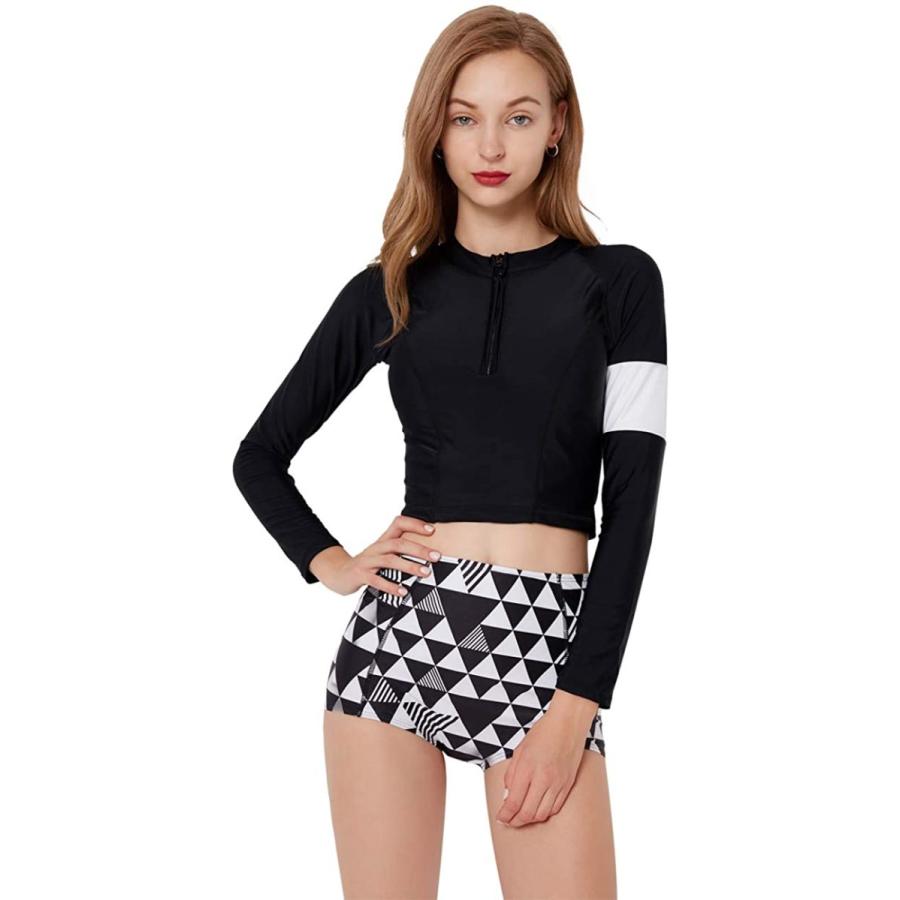 ブリスクスリー Briskthree フィットネス水着 レディース タンキニ セパレーツ 水泳 87 以上節約 可愛い ビキニ ラッシュガード 競泳水着 スイミン