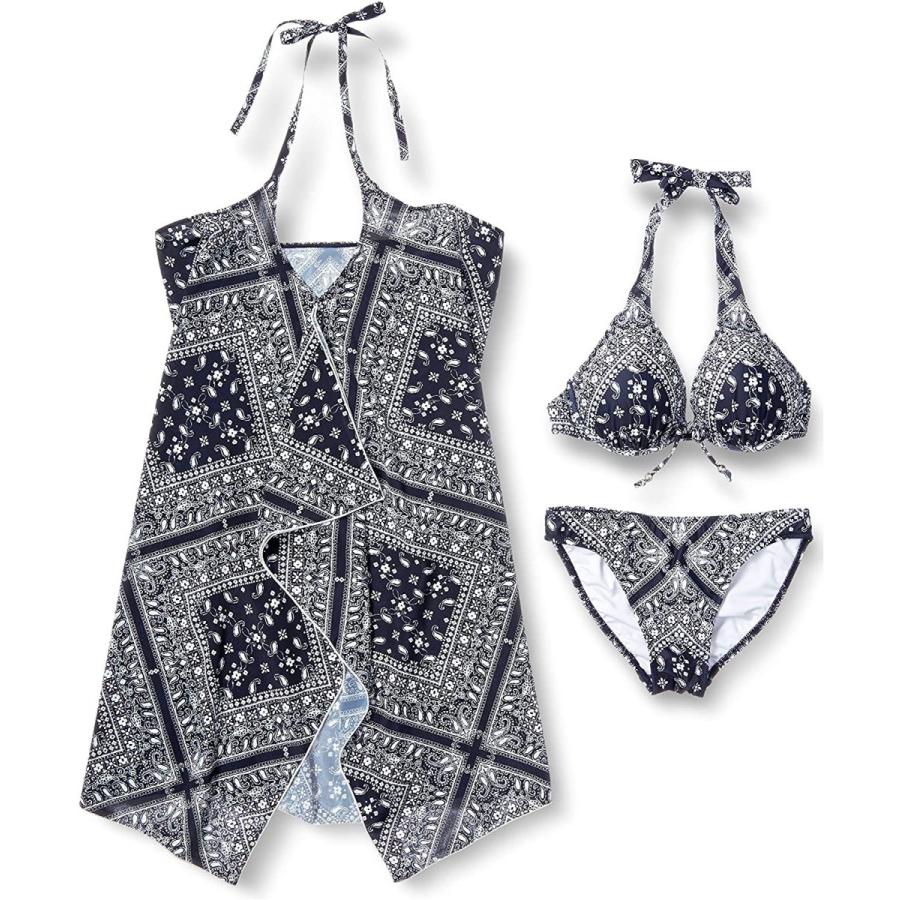 三愛水着楽園 パレオ ワンピース 3点セット 水着 レディース Nsb617 Ko ネイビー 日本 11l 日本サイズ11 第1位獲得