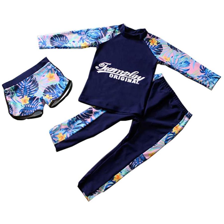 1421円 てなグッズや Ymgot キッズ 水着 女の子 男の子 セパレート 子供 3点セット ジュニア ラッシュガード スイムウェア Xl 1 130cm