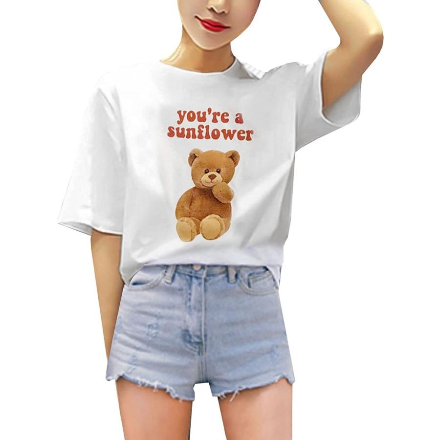 Tシャツ レディース スーパーストレッチ 半袖 プリント トップス カットソー カジュアル きれいめ かわい 無地 シンプル 白 おしゃれ 長袖 秀逸 薄手