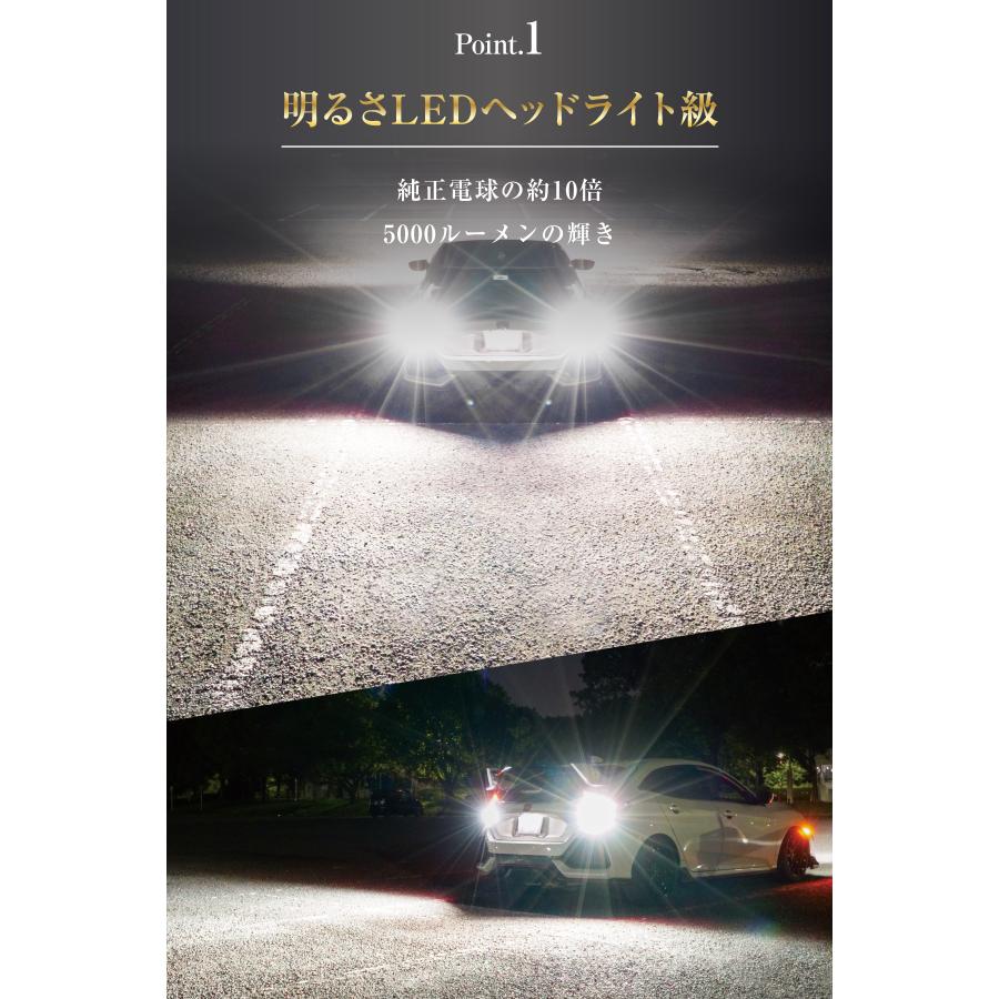 T16 LED バックランプ 爆光 車検対応 2個 5000LM 12V ぶーぶーマテリアル｜purasuwann｜04