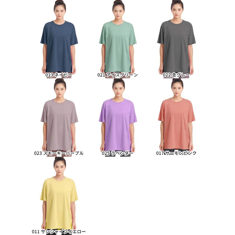 ヨガウェア トップス ルーパ loopa エッセンシャル Tシャツ スーパーストレッチ 消臭 接触冷感 長め 半袖 ロング丈 吸水速乾 | loopa | 17
