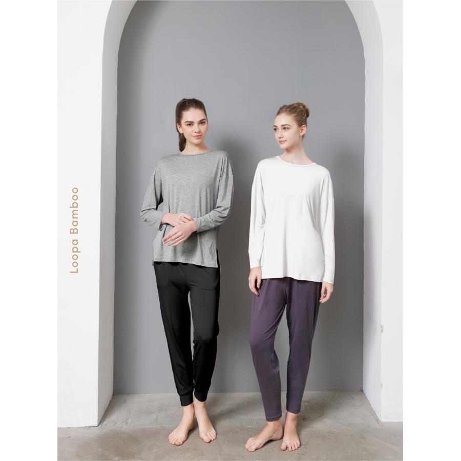 ルーパ 長袖Tシャツ LOOPA バンブー ロングスリーブトップス tops カットソー レディース チュニック かわいい トップス 竹繊維 SALE | loopa | 06