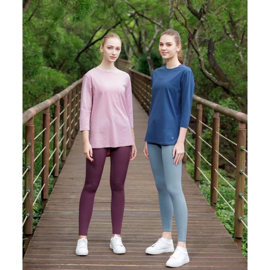 loopa（ルーパ） ヨガウェア ヨガ トップス 七分袖ロングTee 接触冷感