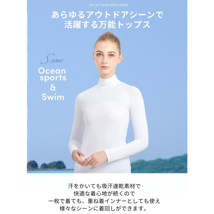 スポーツウェア インナー ルーパ LOOPA ハイネック 長袖 インナー レディース 吸汗速乾 ゴルフ トレーニング UVカット 接触冷感 | loopa | 12