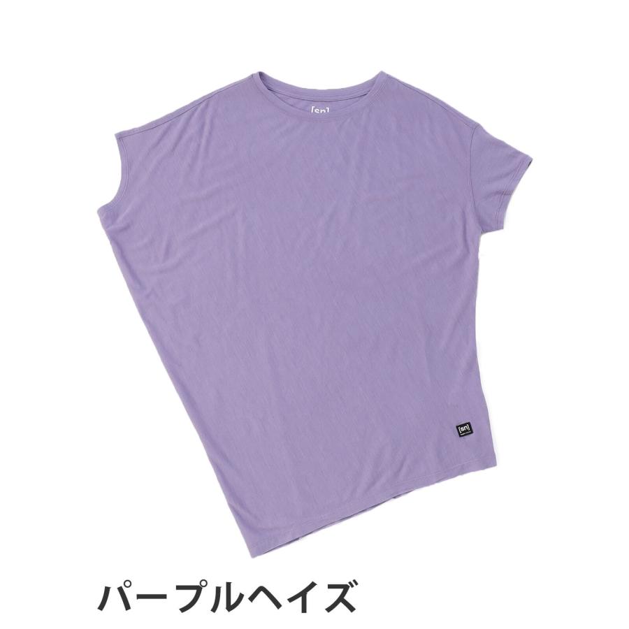 【クーポンで10%OFF】ヨガウェア ヨガ トップス スーパーナチュラル [sn] super.natural W ヨガ ルーズ Tシャツ 23FW アシンメトリー チュニック｜puravida｜12