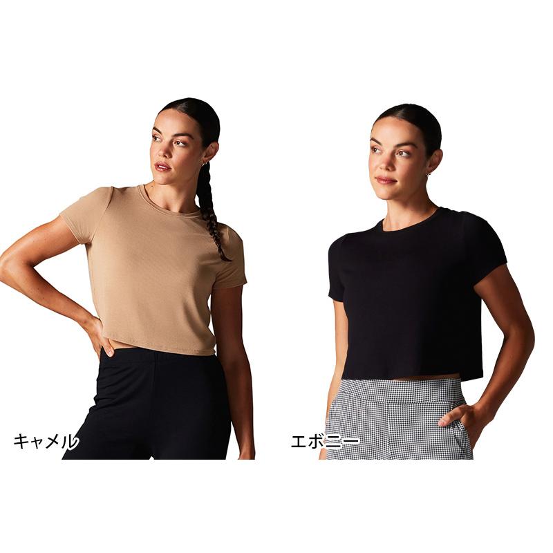 ヨガウェア トップス 半袖 Tシャツ クロップド丈 ショート丈 クロップドトップス ピラティス ウエア おへそ丈 体型カバー  TAVI タビ レディース 春SALE セール | TAVI | 03