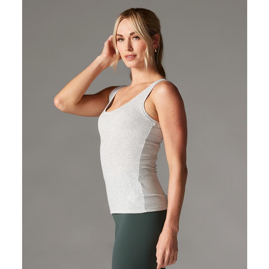 ヨガウェア タンクトップ トップス リブ 重ね着 ノースリーブ フィットネス スポーツ リブタンク 重ね着 レイヤード TAVI タビ レディース 春SALE セール_5