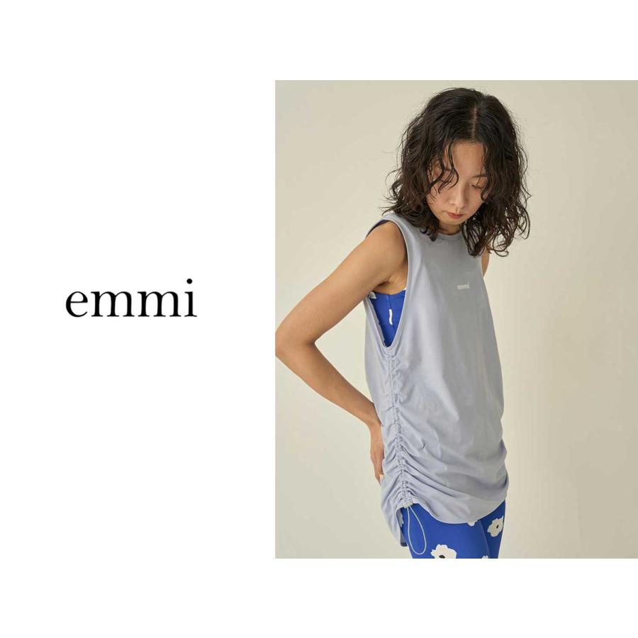 emmi yoga タンクトップ エミ ヨガウェア eco サイド ドロスト