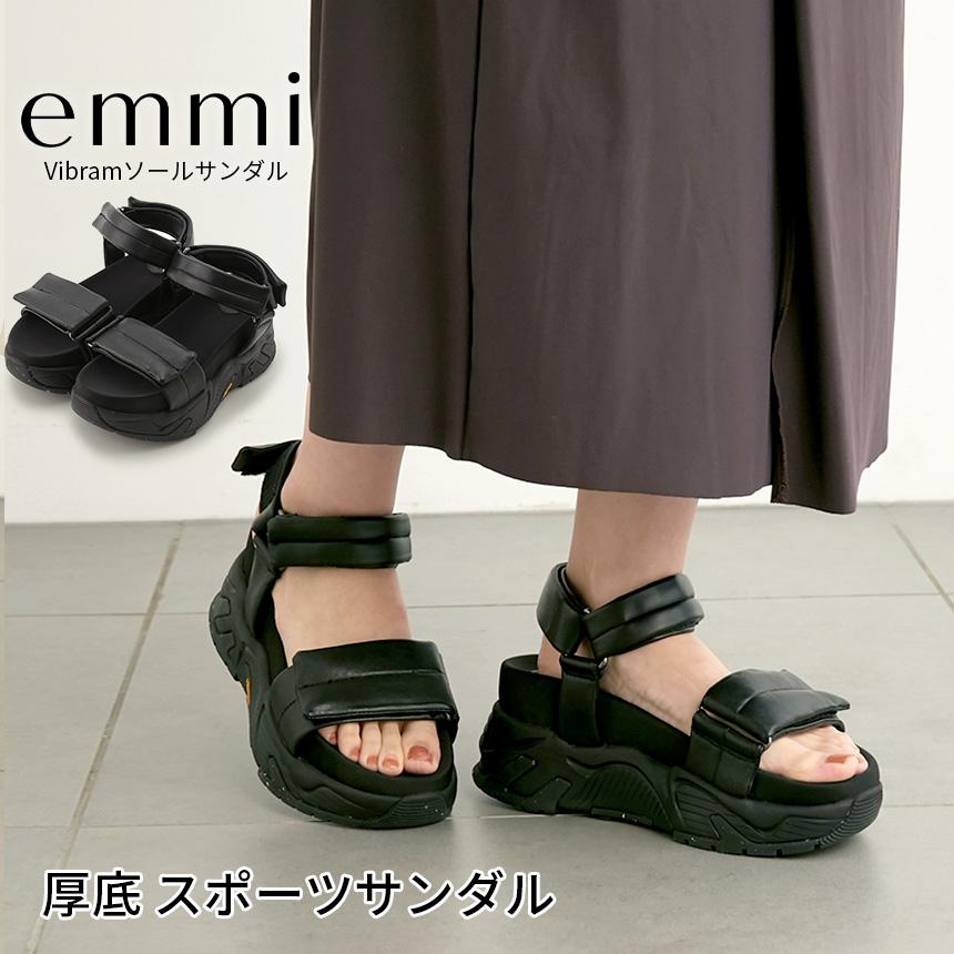 emmi シューズ サンダル エミ Vibramソールサンダル 厚底 emmi シューズ サンダル エミ Vibramソールサンダル 厚底