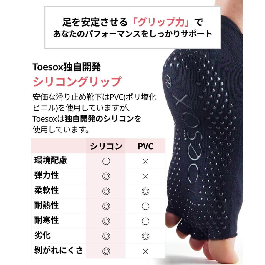 トゥソックス 4足セット ピラティス靴下 ヨガ靴下 つま先なし ピラティスソックス ヨガソックス TOESOX ローライズHalf-Toe Low Rise 25SS SALE | Toesox | 07