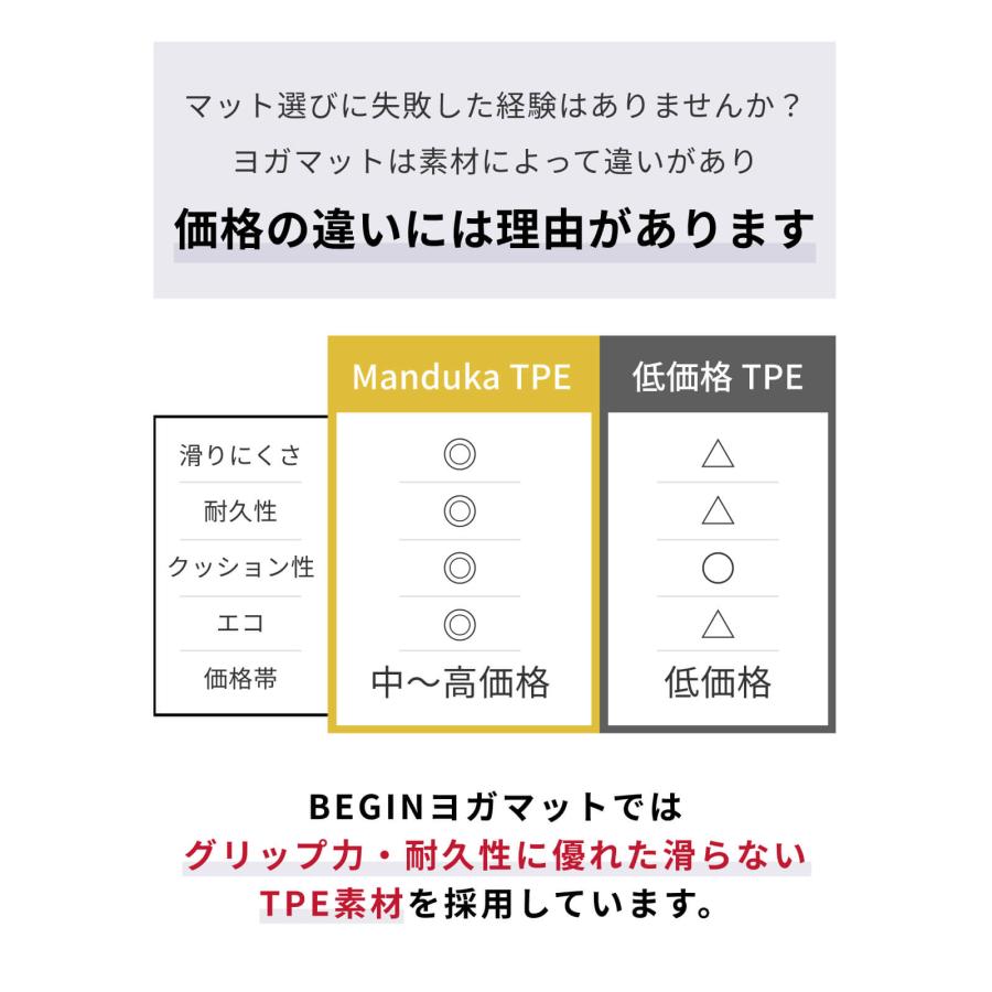 ヨガマット 5mm マンドゥカ ビギン Manduka begin 6か月保証 ピラティス 筋トレ トレーニング TPE 初心者 軽量 持ち運び ST-MA 001 | manduka | 10