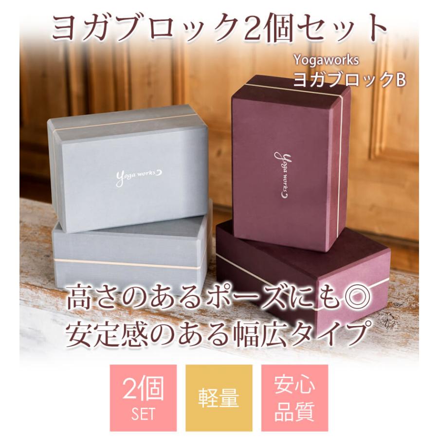 ヨガワークス Yogaworks ヨガブロックB 2個セット グッズ 軽量 補助