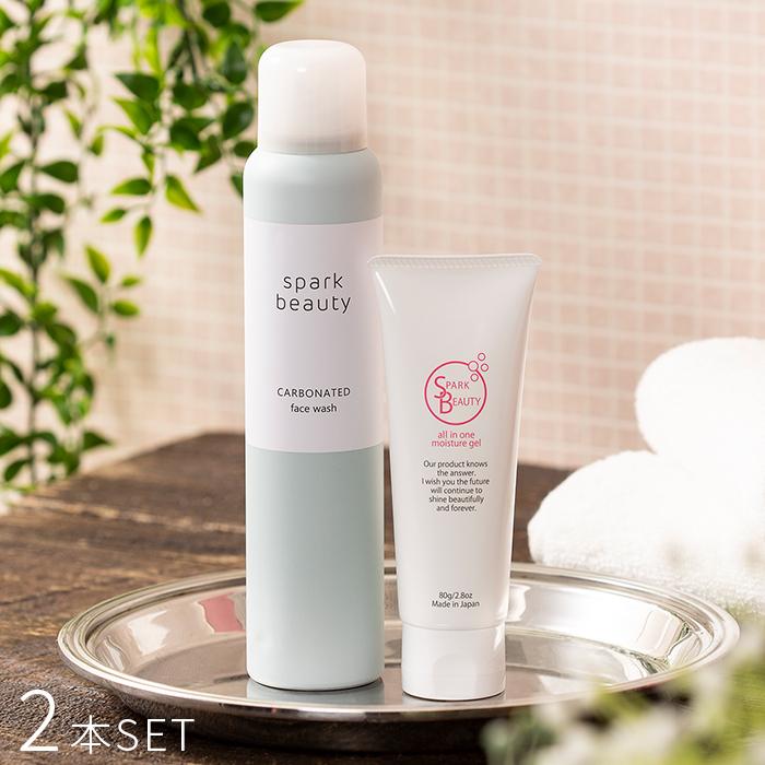 洗顔フォーム 炭酸洗顔 オールインワンジェル オールインワンゲル 保湿 セラミド スパークビューティー 炭酸洗顔フォーム 135g モイスチャーゲル 80g Sb Mset Pure Healing Yahoo Shop 通販 Yahoo ショッピング