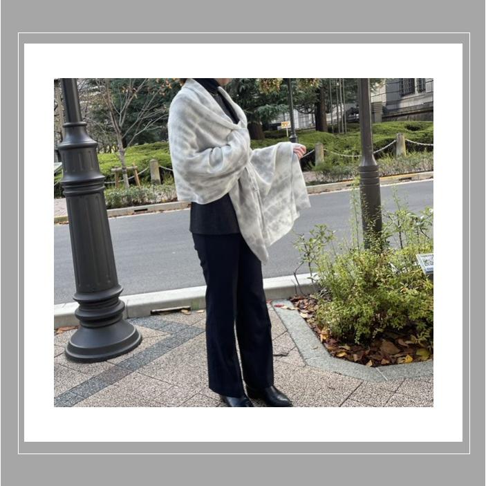 カシミヤ100％ストール×タイダイ染め！いつものファッションに個性を