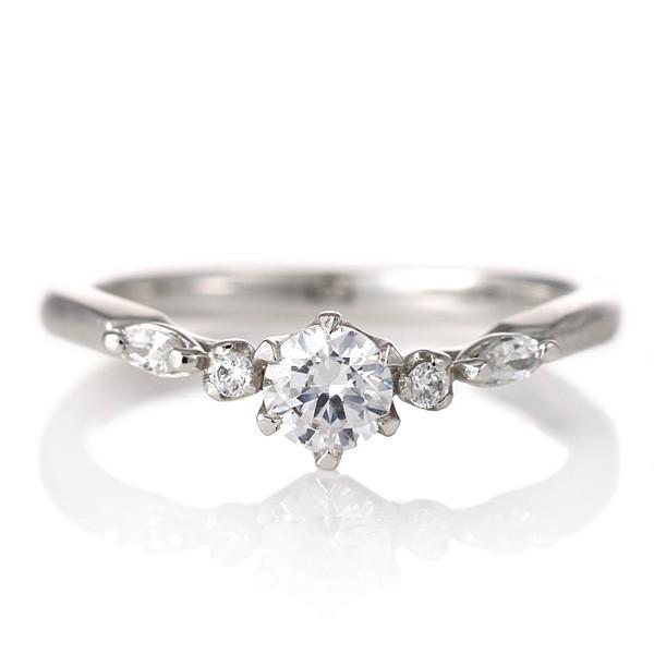 婚約指輪 ダイヤモンド プラチナ リング 0.3ct 天然石 エンゲージリング 鑑定書 オーダー爆買