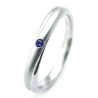 メンズ リング 結婚指輪 マリッジリング9月誕生石 サファイア 安い オーダー