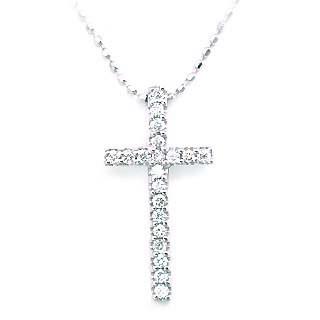 在庫処分セール ネックレス レディース 天然石 ダイヤモンド クロス ネックレス ホワイトゴールド 安い 今だけ代引手数料無料 見つけた人ラッキー Www Skylanceronline Com