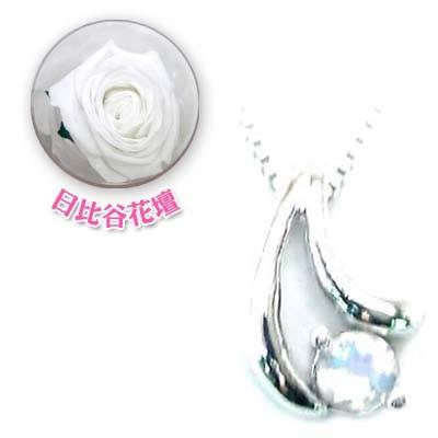 6月誕生石K18ホワイトゴールド ムーンストーンペンダント ネックレス 母の日 限定 日比谷花壇誕生色バラ付 安い オーダー