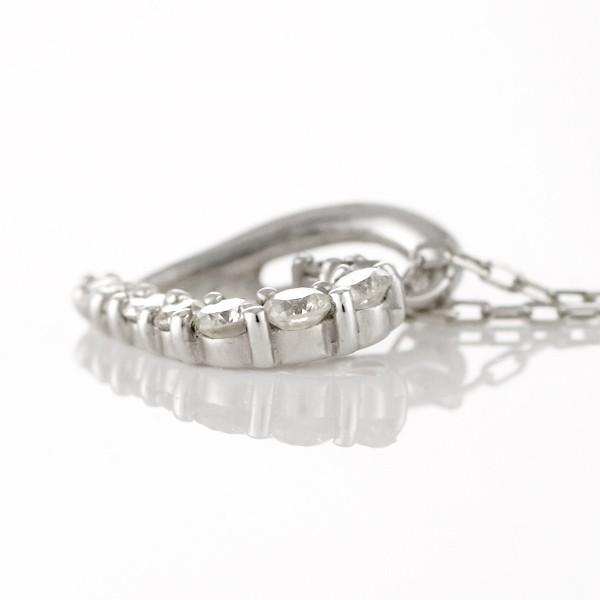 K18ホワイトゴールド スイートテンダイヤモンドペンダントネックレス