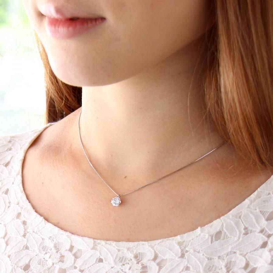 ダイヤモンド ネックレス 1カラット 鑑別書付 一粒 1ct プラチナ900