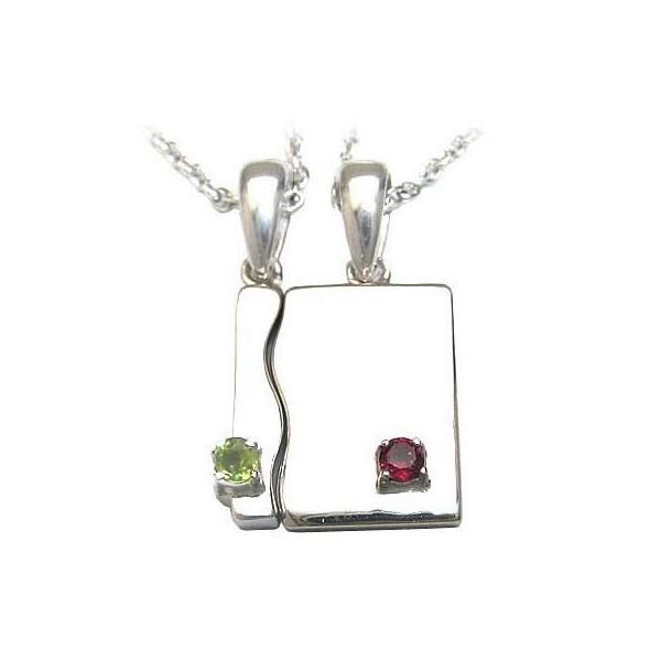 全国組立設置無料 ペアネックレス 8月 1月誕生石 シルバー ペリドット ガーネットペアペンダント ネックレス 今だけ代引手数料無料 独創的 Transcode Intellimedianetworks Com