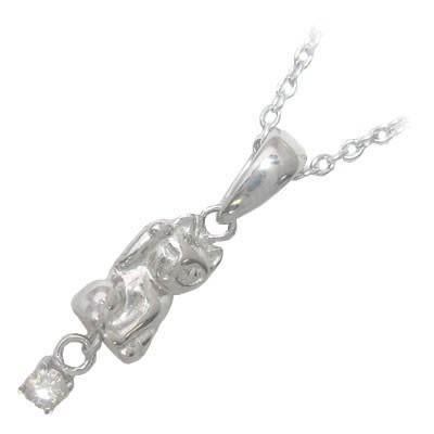 猫 4月誕生石シルバー ダイヤモンド ペンダント ネックレス 安い オーダー