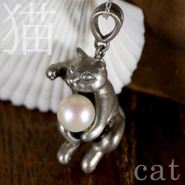 猫 シルバー　ネックレス　プレゼント 安い オーダー｜pure-precious