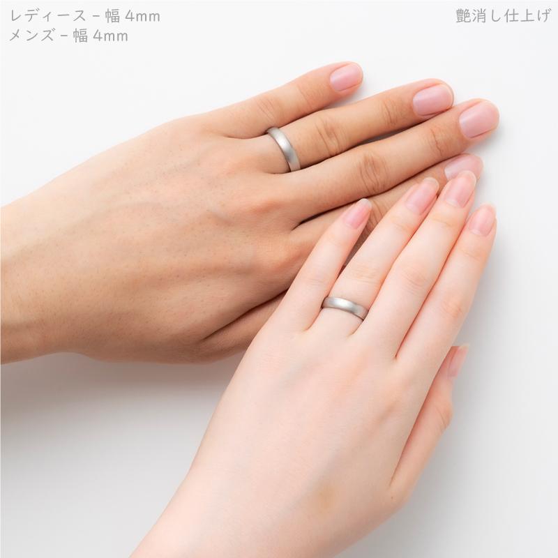 純チタン チタンリング 結婚指輪 ペアリング マリッジリング 金属アレルギー対応 ノンメッキ ノンコーティング 日本製 刻印無料 メンズ レディース 甲丸 m-005の画像