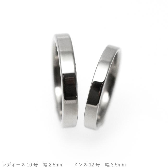 純チタン チタンリング 結婚指輪 ペアリング マリッジリング 金属アレルギー対応 ノンメッキ ノンコーティング 日本製 刻印無料 メンズ レディース 平打 m-006の画像