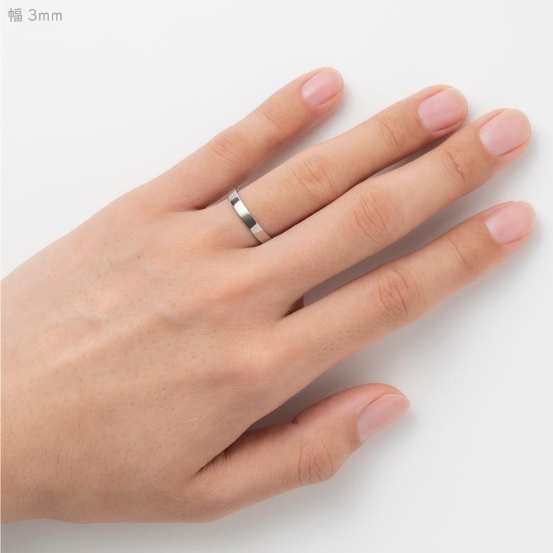 純チタン チタンリング 結婚指輪 ペアリング マリッジリング 金属アレルギー対応 ノンメッキ ノンコーティング 日本製 刻印無料 メンズ レディース 平打 m-006の画像