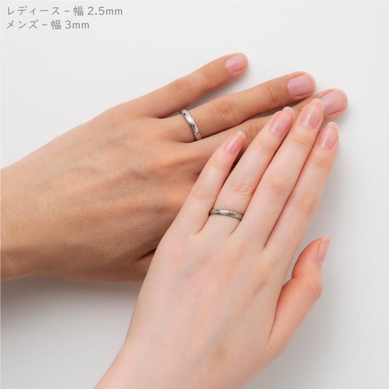 純チタン チタンリング 結婚指輪 ペアリング マリッジリング 金属アレルギー対応 ノンメッキ ノンコーティング 日本製 刻印無料 緩やかドレープ m-029の画像