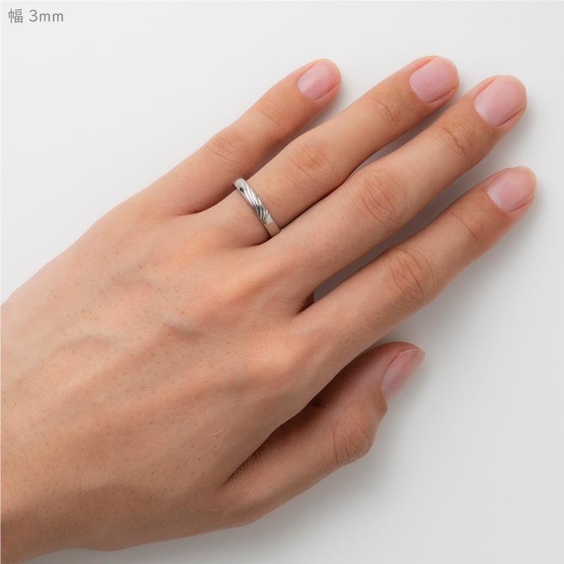純チタン チタンリング 結婚指輪 ペアリング マリッジリング 金属アレルギー対応 ノンメッキ ノンコーティング 日本製 刻印無料 緩やかドレープ m-029の画像