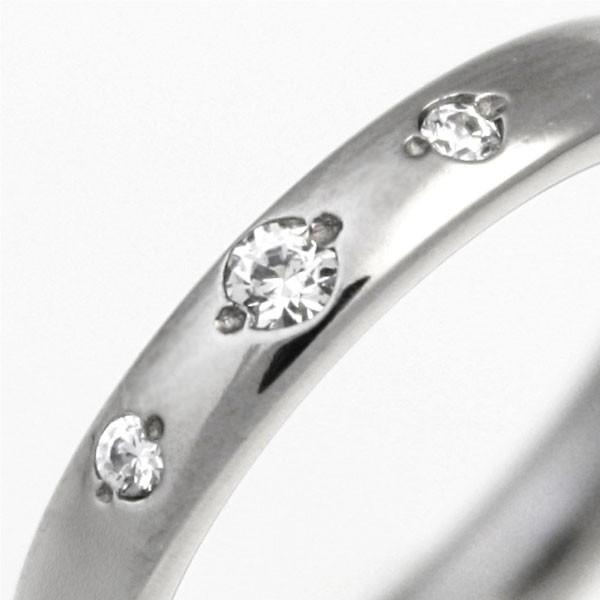 純チタン チタンリング 結婚指輪 ペアリング マリッジリング 金属アレルギー対応 ノンメッキ ノンコーティング 日本製 刻印無料 トリロジー ダイヤモンド m-033の画像