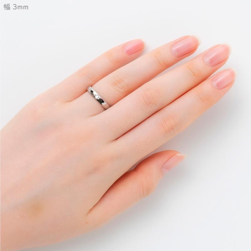 純チタン チタンリング 結婚指輪 ペアリング マリッジリング 金属アレルギー対応 ノンメッキ ノンコーティング 日本製 刻印無料 ダイヤモンド ペアリング m-038の画像