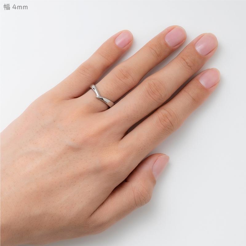 純チタン チタンリング 結婚指輪 ペアリング マリッジリング 金属アレルギー対応 ノンメッキ ノンコーティング 日本製 刻印無料 指を美しくみせる V字 m-059 |  | 05