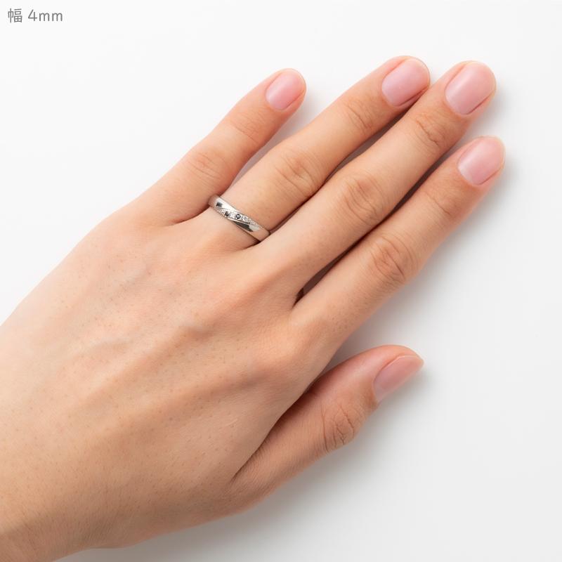 純チタン チタンリング 結婚指輪 ペアリング マリッジリング 金属アレルギー対応 ノンメッキ ノンコーティング 日本製 刻印無料 ダイヤモンド デザイン m-063の画像