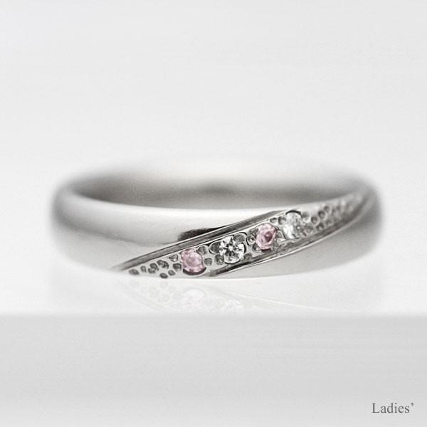 純チタン チタンリング 結婚指輪 ペアリング マリッジリング 金属アレルギー対応 ノンメッキ ノンコーティング 日本製 刻印無料 ダイヤモンド デザイン m-063の画像