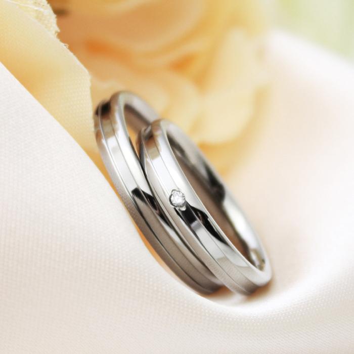 純チタン チタンリング 結婚指輪 ペアリング マリッジリング 金属
